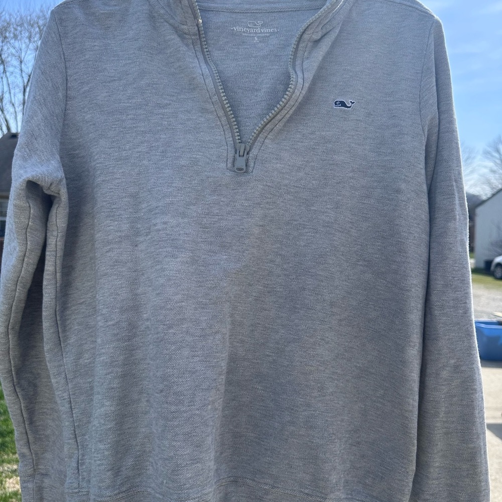 Vineyard Vines Boys Gray Half-Zip Sweater